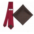     Набор "Красный №3" с галстуком из шерсти и нагрудным платком
