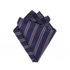 Платок-паше "Аристократ", синий нагрудный платок в полоску