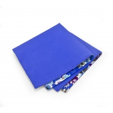  Платок-паше "Василек", нагрудный платок синий с цветочным узором