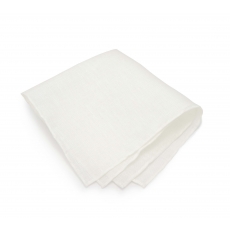     Белый платок-паше, нагрудный платок изо льна