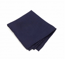    Синий платок-паше, нагрудный платок изо льна