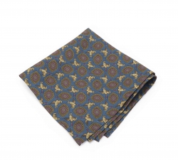       Платок-паше "Утки", шелковый нагрудный платок с узором