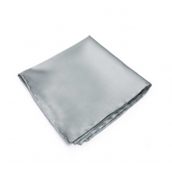 Серый платок-паше из натурального шелка