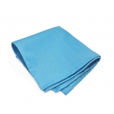     Платок-паше "Лазурный берег", голубой нагрудный платок из шерсти