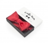 Красная галстук-бабочка, натуральный шелк