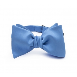 Голубая  галстук-бабочка №3, шелк