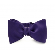       Темно-фиолетовая галстук-бабочка, самовяз из натурального шелка 