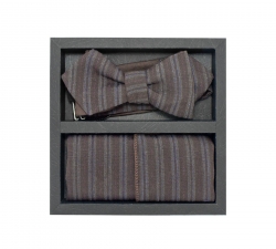 Набор "Трюфель" (галстук-бабочка, платок-паше, запонки)