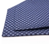 Шейный мужской платок Аскот голубой с геометрическим узором из натурального шелка 