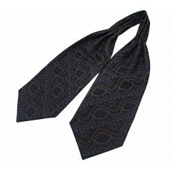 Шейный мужской платок Аскот из натурального шелка с узором "Великолепный век"