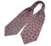 Шейный мужской платок Аскот из натурального шелка с узором "Утки-оригами"
